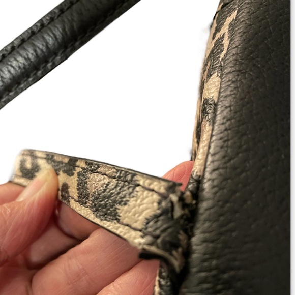 Kate Spade Black/Animal Print Leather Purse Mini Backpack - Picture 8 of 9